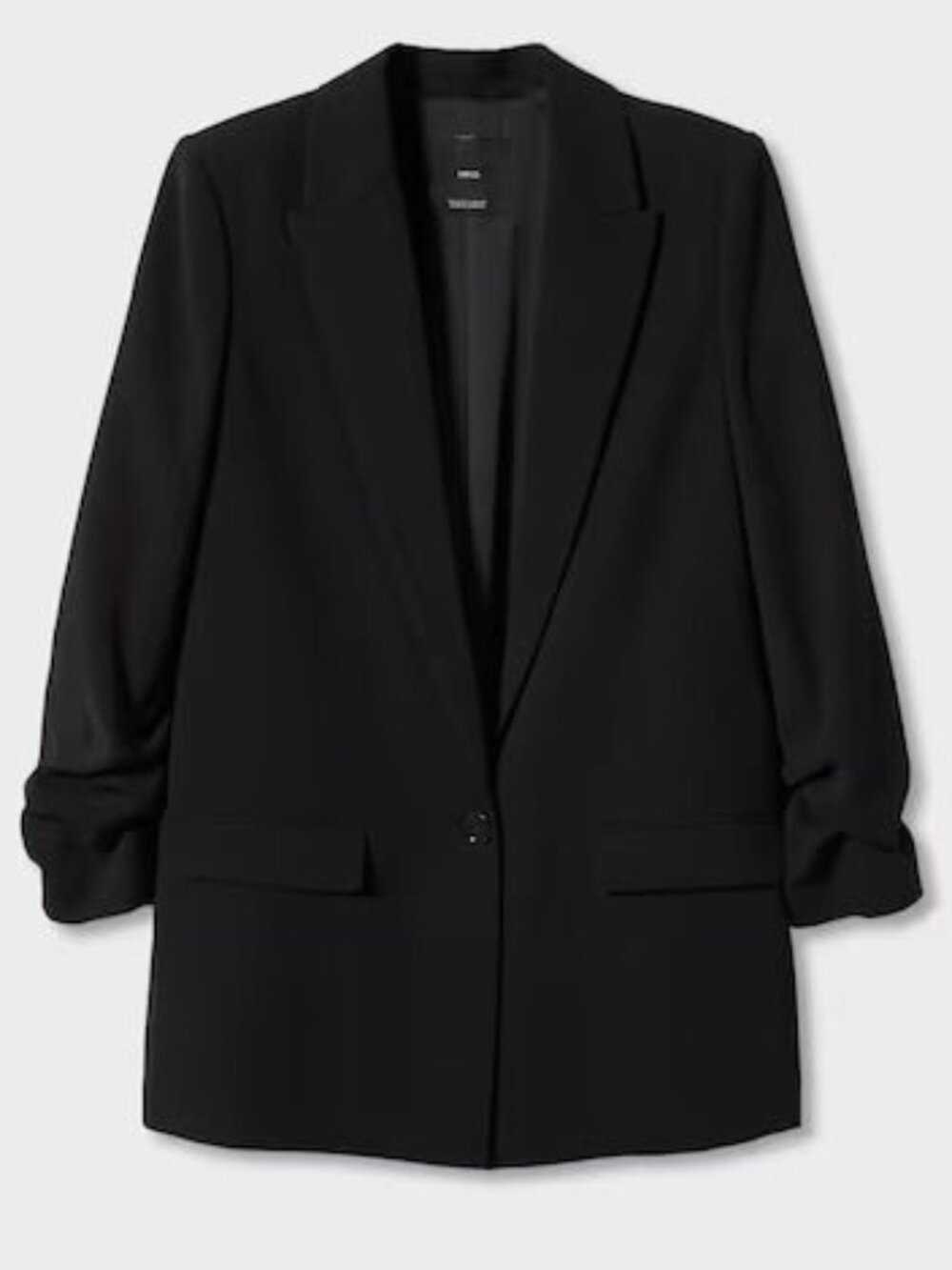 MANGO I Oversized Flowy Blazer, Black